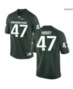 Women's Michigan State Spartans NCAA #47 Noah Harvey Green Authentic Nike Stitched College Football Jersey BO32C22OG